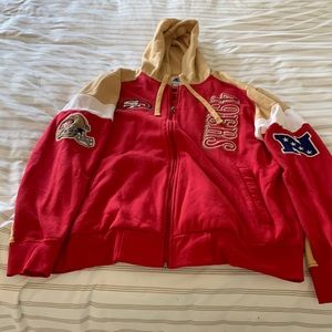 Mens XL 49er Zip Up Hoodie